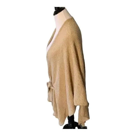 🆕 Francesca’s Heather Oat Cape with Belt One Size - Picture 2 of 4
